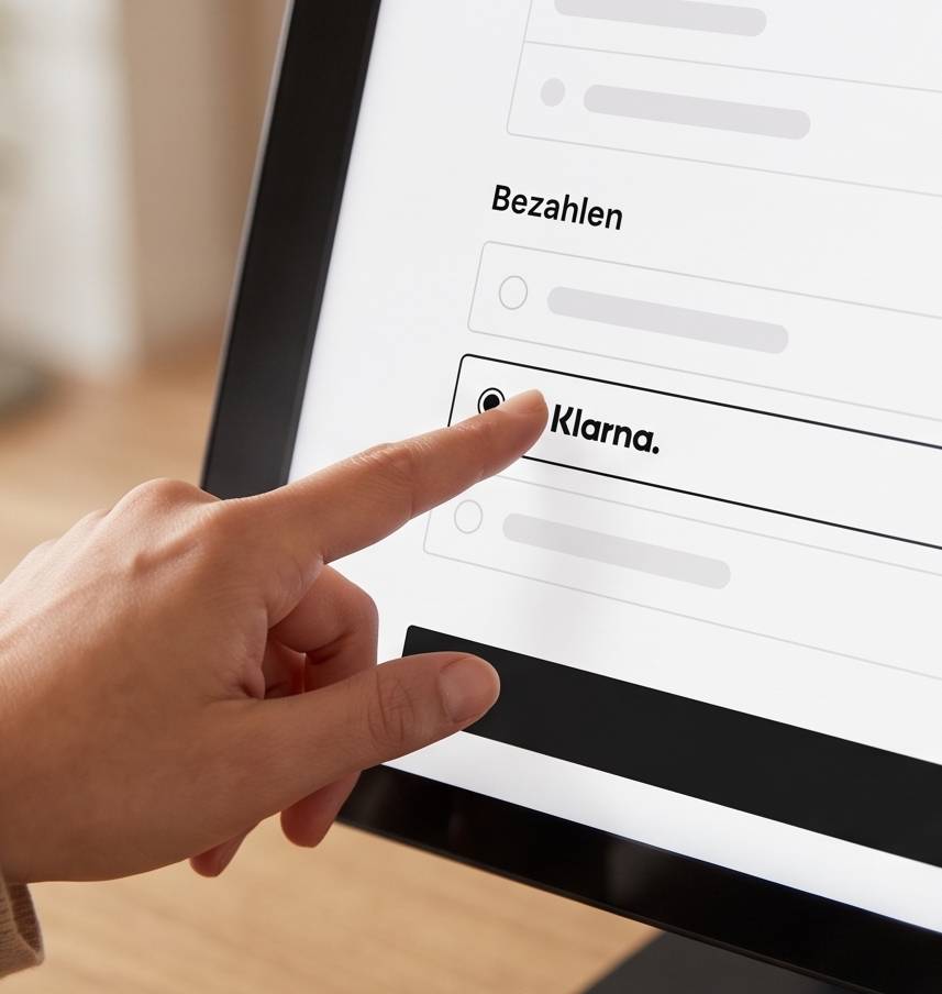 Klarna an der Kasse auswählen