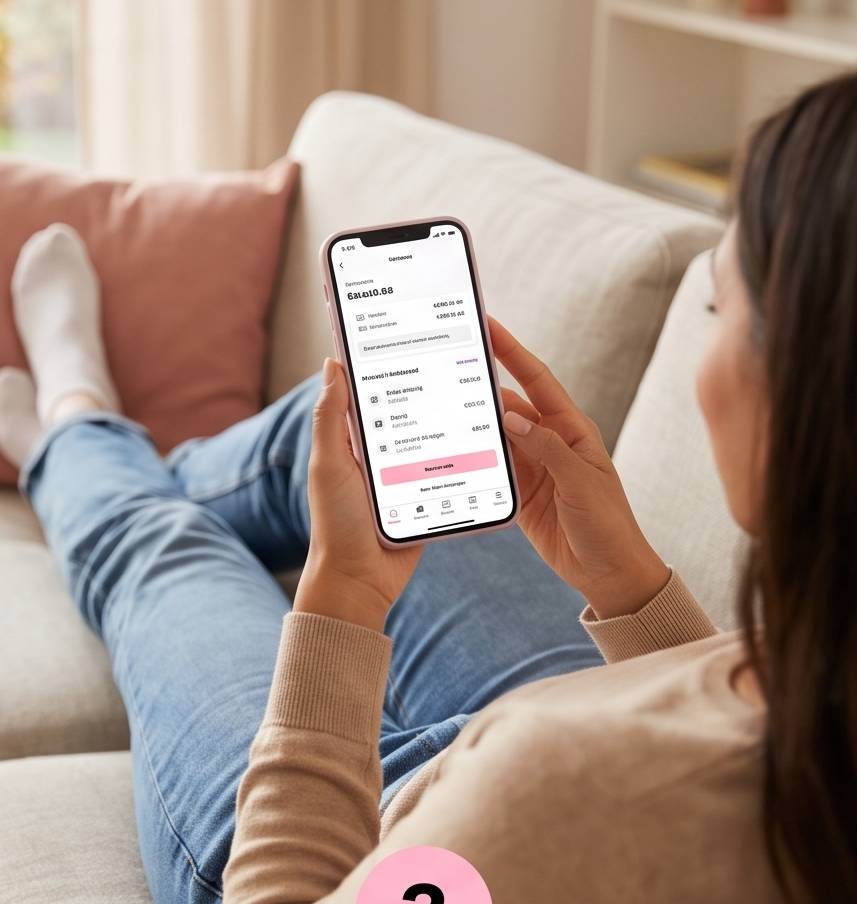 Später per Klarna-App bezahlen