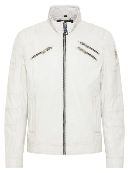 Lederjacke im Bikerstil