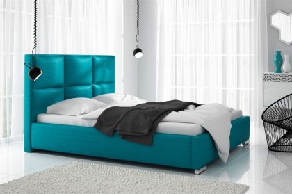 Polsterbett Doppelbett VITUS Komplettset Polyester.. Türkis 140x200cm