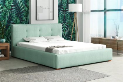 Polsterbett Bett Doppelbett TERAMO Kunstleder oder Stoff 140x200cm