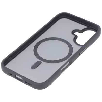 Hülle passend für Apple iPhone 16 - schwarz transparent MagSafe Wireless Charging