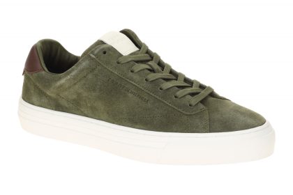 Tommy Hilfiger FM0573 RBN Herren Sneakers army green Suede Cupsole flexibel &...