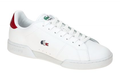 Lacoste Herren Sneaker CARNABY CUP 125 Wei?/Navy/Rot Glattleder Gummisohle